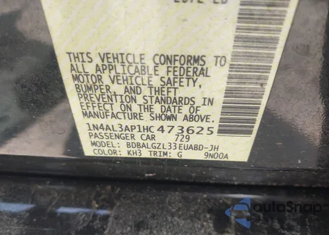 2017 Nissan Altima 2.5 S z USA, uszkodzony, nr VIN 1N4AL3AP1HC473625